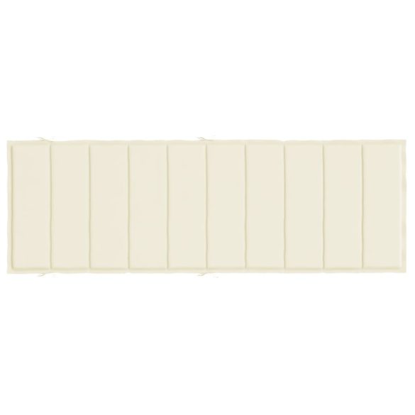 krémszínű oxford szövet napozóágy párna 186x58x4 cm