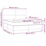 világosszürke szövet rugós ágy matraccal 180 x 200 cm