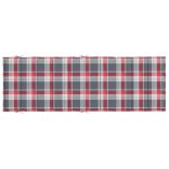 piros kockás oxford szövet napozóágy párna 186x58x4 cm