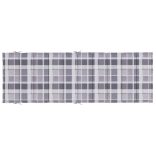 szürke kockás oxford szövet napozóágy párna 186x58x4 cm