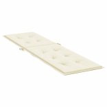 krémszínű nyugágypárna (75+105) x 50 x 4 cm