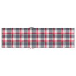 piros kockás nyugágypárna (75+105) x 50 x 4 cm