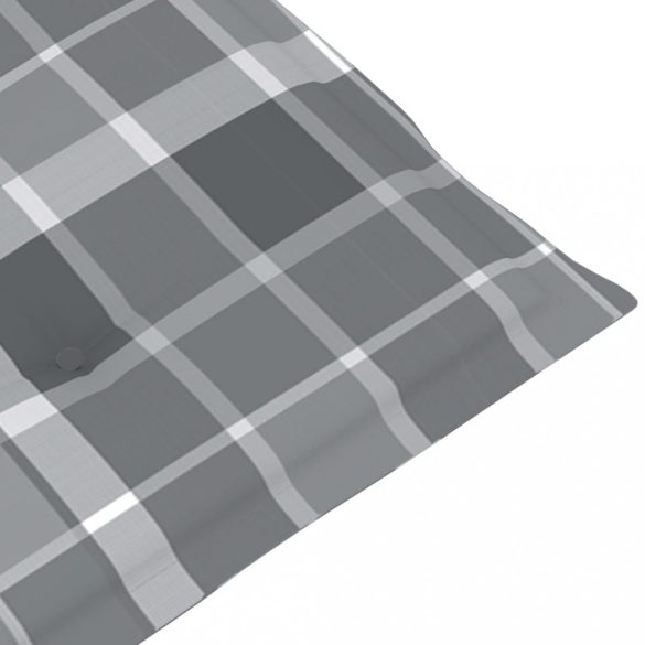 szürke kockás nyugágypárna (75+105) x 50 x 4 cm