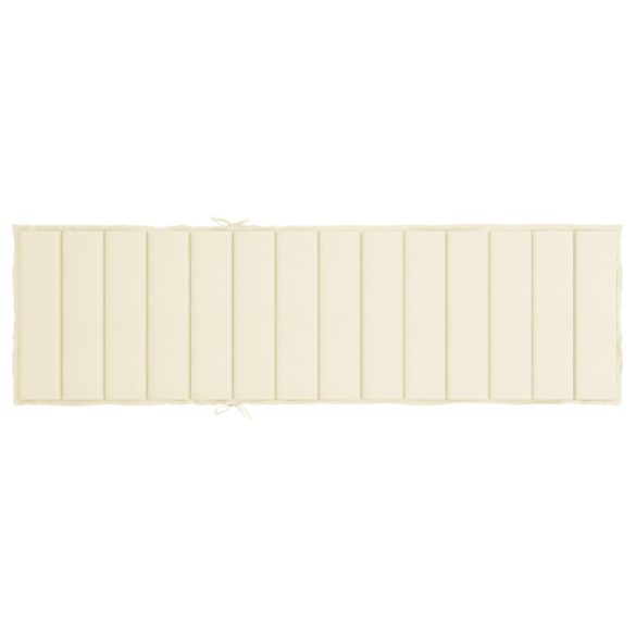 krémszínű oxford szövet napozóágy párna 200 x 50 x 3 cm