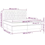 fekete szövet rugós ágy matraccal 200 x 200 cm
