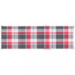 piros kockás oxford szövet napozóágy párna 200 x 70 x 3 cm