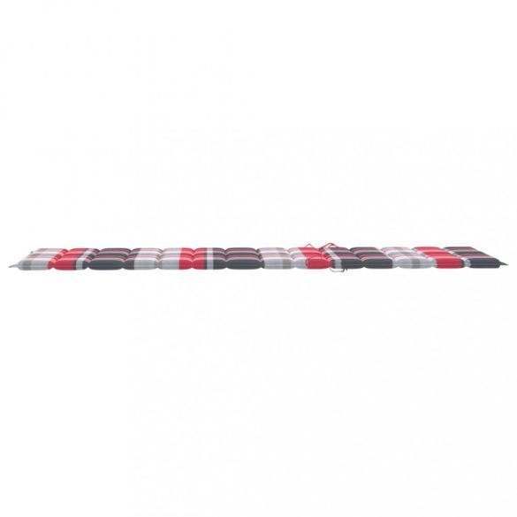 piros kockás oxford szövet napozóágy párna 200 x 70 x 3 cm