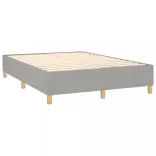 világosszürke szövet rugós ágy matraccal 140 x 190 cm