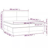 fehér műbőr rugós ágy matraccal 200 x 200 cm