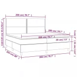 fehér műbőr rugós ágy matraccal 200 x 200 cm