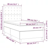 sötétzöld bársony rugós ágy matraccal 80 x 200 cm