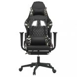 fekete és terepszínű műbőr játékszék lábtartóval