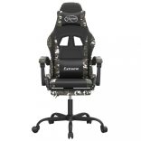 fekete és terepszínű műbőr játékszék lábtartóval