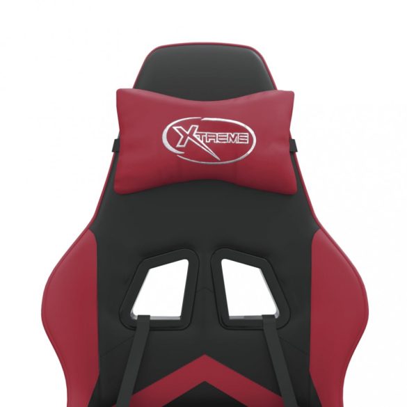 fekete és bordó műbőr játékszék