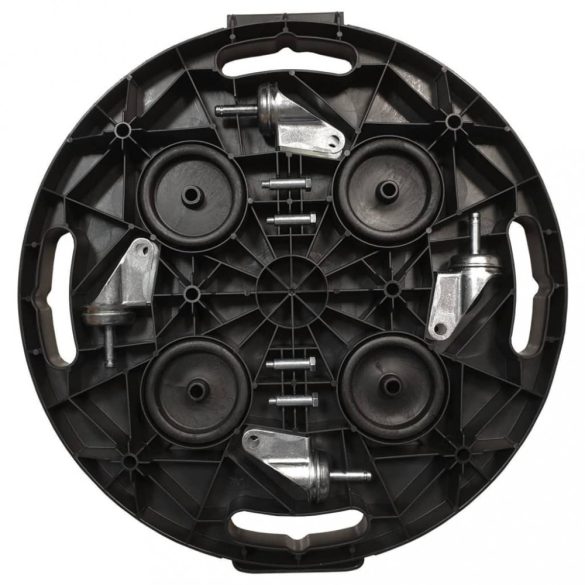 3 db fekete kerekes virágtartó átmérő 40 cm 275 kg