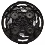 5 db fekete kerekes virágtartó átmérő 40 cm 275 kg