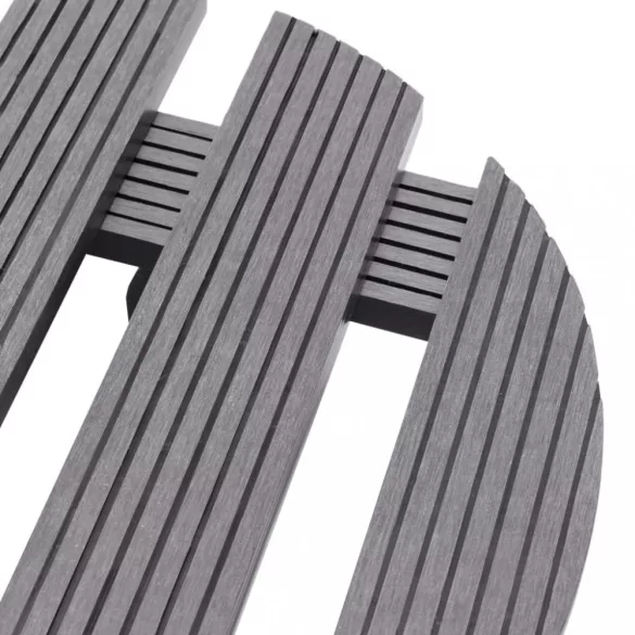 4 db szürke WPC kerekes növénytartó Ø30 x 7,5 cm