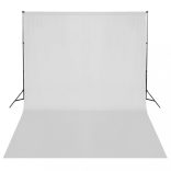 fotóstúdió-felszerelés lámpákkal, háttérrel és reflektorral