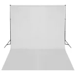 fotóstúdió-felszerelés lámpákkal, háttérrel és reflektorral