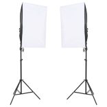 fotóstúdió szett fénykészlettel/háttérképernyővel/reflektorral