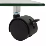 4 db négyzet alakú edzett üveg görgős növénytartó 35 x 35 cm