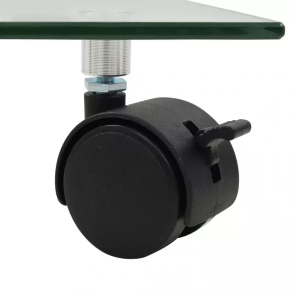 4 db négyzet alakú edzett üveg görgős növénytartó 35 x 35 cm