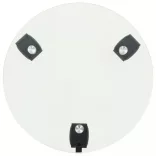 4 db kör alakú edzett üveg görgős növénytartó 28 cm