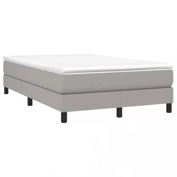 világosszürke szövet rugós ágy matraccal 120 x 200 cm