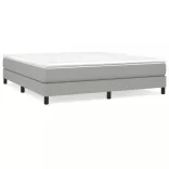 világosszürke szövet rugós ágy matraccal 180 x 200 cm