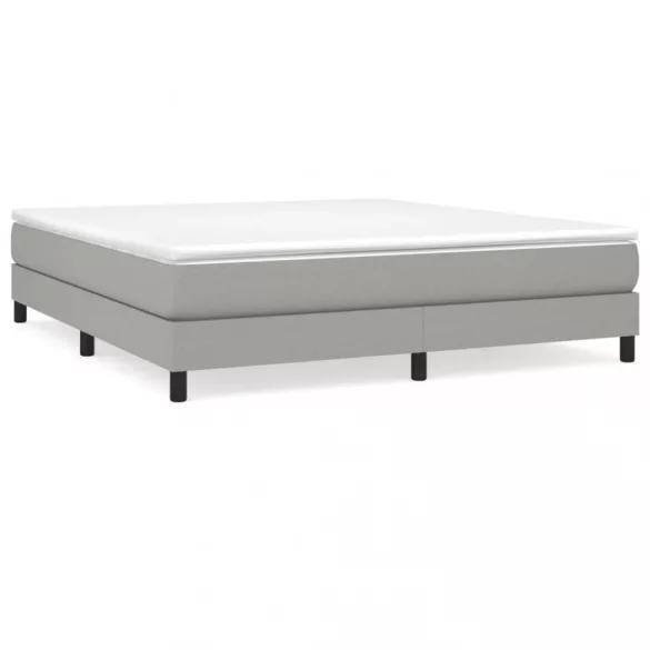 világosszürke szövet rugós ágy matraccal 180 x 200 cm