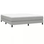 világosszürke szövet rugós ágy matraccal 180 x 200 cm