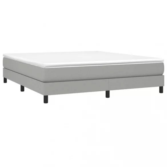 világosszürke szövet rugós ágy matraccal 180 x 200 cm