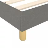 sötétszürke szövet rugós ágy matraccal 100 x 200 cm