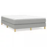 világosszürke szövet rugós ágy matraccal 140 x 190 cm