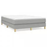 világosszürke szövet rugós ágy matraccal 140 x 200 cm