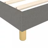 sötétszürke szövet rugós ágy matraccal 200 x 200 cm