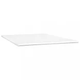 fehér műbőr rugós ágy matraccal 140x190 cm