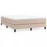 cappuccino színű műbőr rugós ágy matraccal 140 x 200 cm