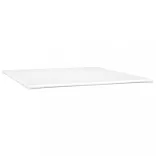 fehér műbőr rugós ágy matraccal 160 x 200 cm