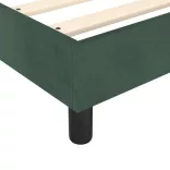 sötétzöld bársony rugós ágy matraccal 80 x 200 cm
