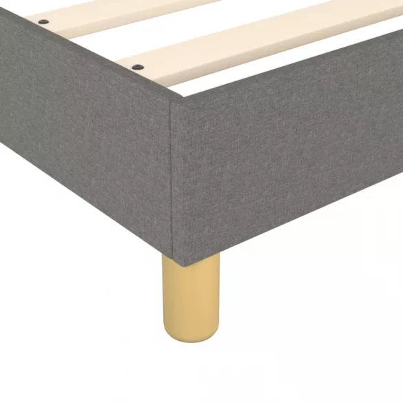 sötétszürke szövet rugós ágy matraccal 100 x 200 cm