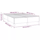 világosszürke szövet rugós ágy matraccal 140 x 200 cm