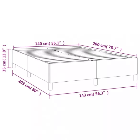 világosszürke szövet rugós ágy matraccal 140 x 200 cm