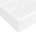 fehér műbőr rugós ágy matraccal 80 x 200 cm