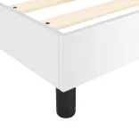 fehér műbőr rugós ágy matraccal 120 x 200 cm
