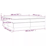 fehér műbőr rugós ágy matraccal 200 x 200 cm