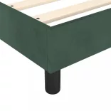 sötétzöld bársony rugós ágy matraccal 90x190 cm