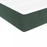 sötétzöld bársony rugós ágy matraccal 90 x 200 cm