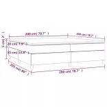 sötétzöld bársony rugós ágy matraccal 200x200 cm