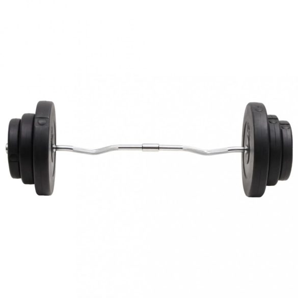 hajlított súlyzórúd súlytárcsákkal 60 kg
